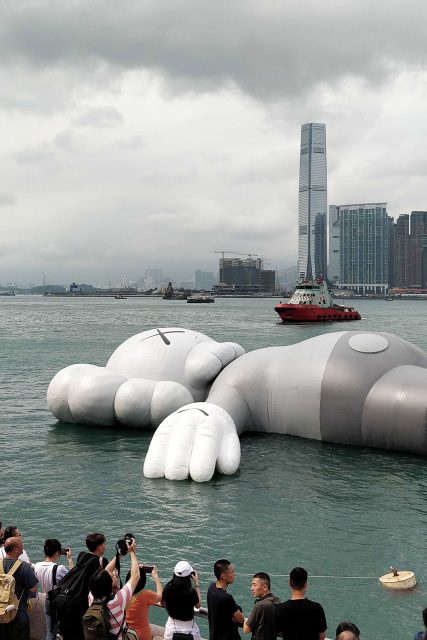 Ahead of Art Basel, KAWS Launches Floating Sculpture in Victoria Harbour