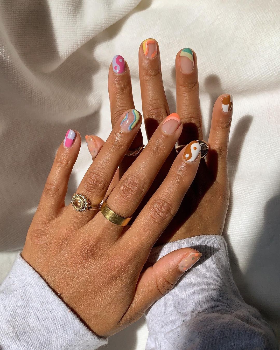 Checkered Nails Are Officially the Coolest Manicure of the Season | Glamour