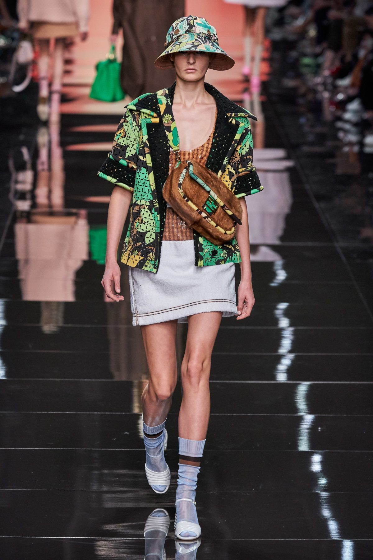 Fendi Spring 2020 Runway Bag Collection featuring 70s Printed