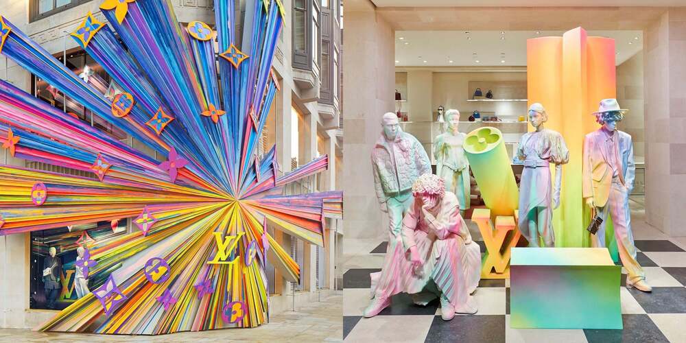 Louis Vuitton 在倫敦投放「彩虹炸彈」，裝置藝術再現迷幻空間 – Vogue Hong Kong
