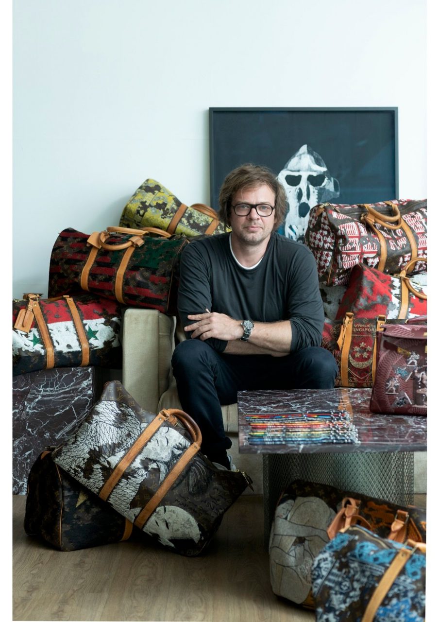 Jay Ahr Designs Embroidered Vintage Louis Vuitton Bags for