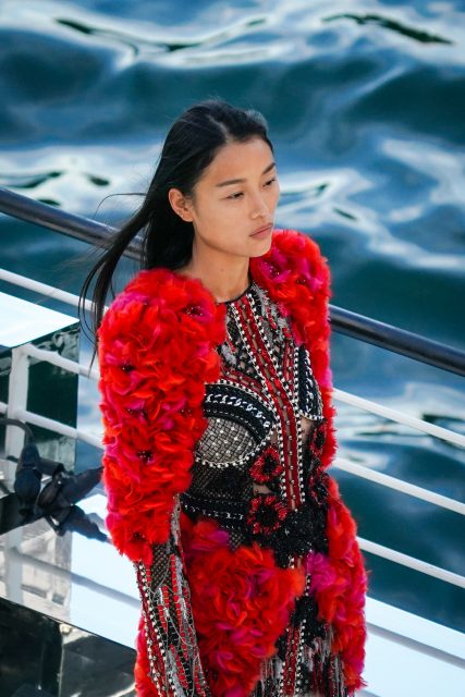Balmain’s Couture Show On The Seine Is Socially-Distanced Fashion At Its Best