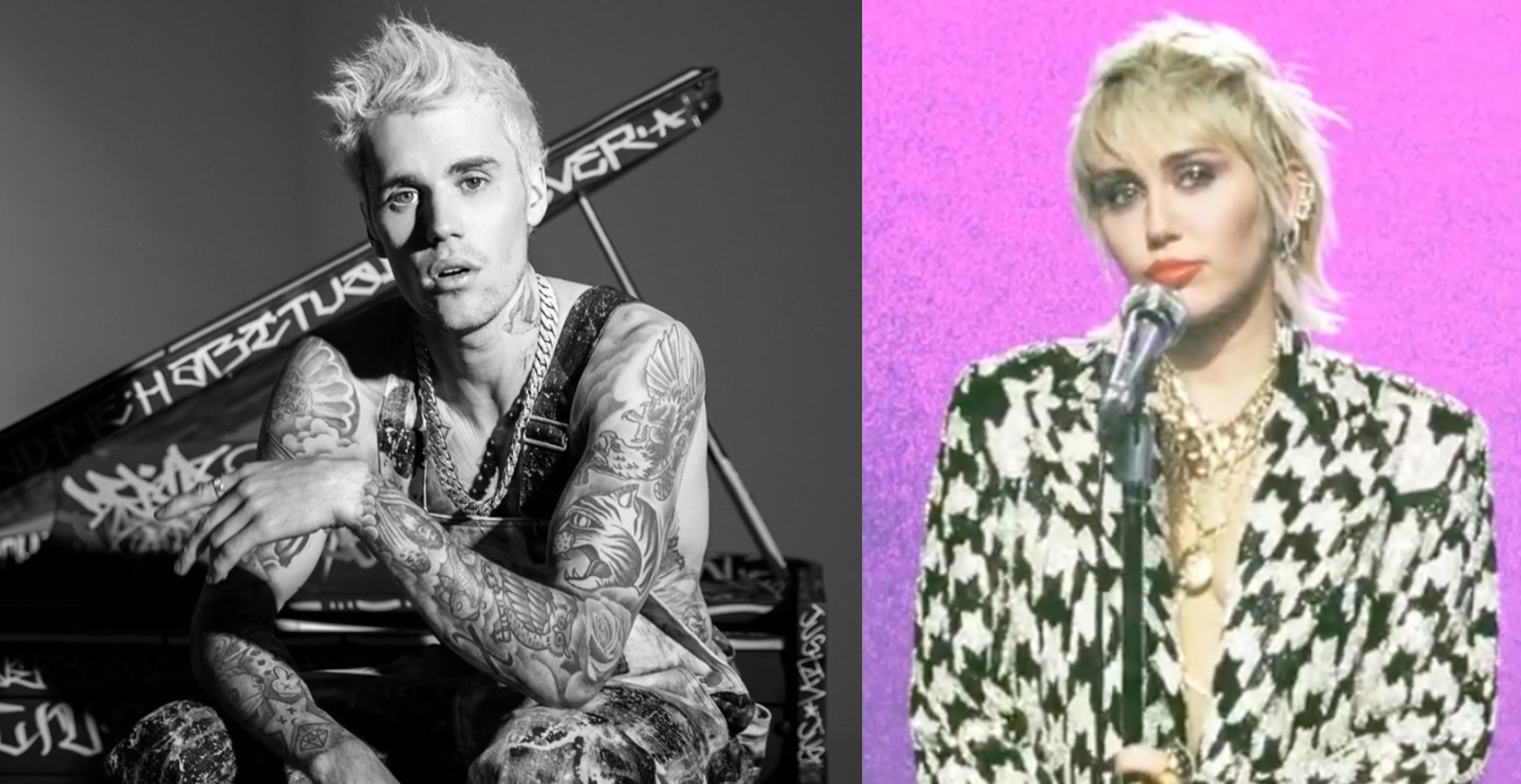 Justin Bieber及miley Cyrus同日分享錄音室照片 有可能合作 Vogue Hong Kong