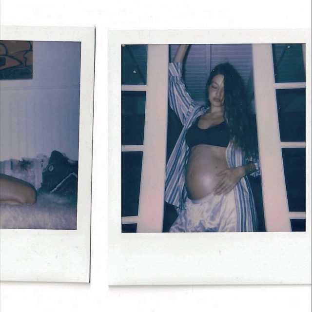 最甜蜜的回顧：Gigi Hadid 首次公開亮相懷孕期間的大肚子照片，不愧為名模睡衣造型依時尚