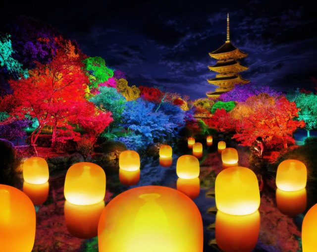 《teamLab東寺：光之祭》進駐世界遺產！京都最古老寺院化身大型互動藝術空間