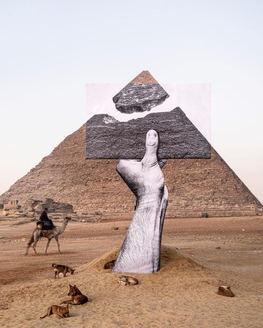 藝術家 JR 在埃及金字塔帶來首個 NFT 作品！Pharrell 隨行感受藝術家與古埃及文明的化學反應