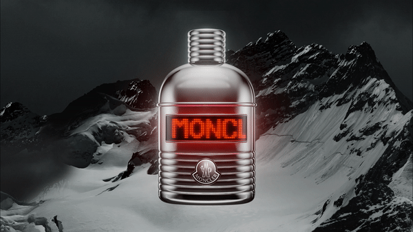 香水樽成為個人化的LED屏幕！以雪花混合木味的Moncler首次推出的木質男女香水