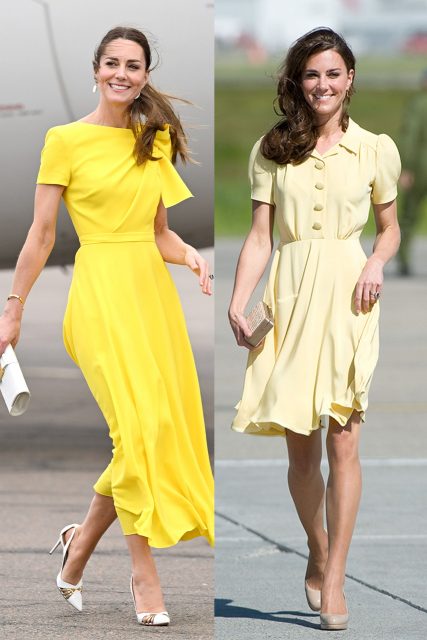 劍橋公爵夫人凱特王妃以充滿陽光氣息的黃色，重現著名的皇家之旅時尚時刻！