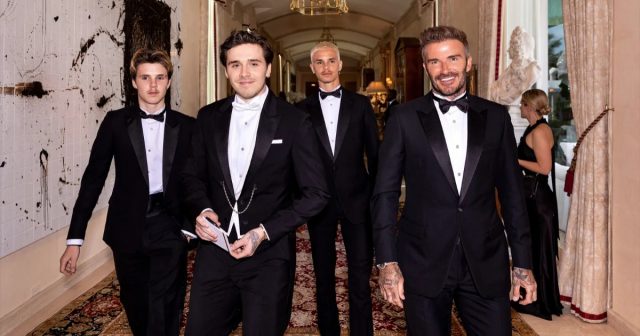 Beckham 一家全體穿 Dior Men 訂製西裝出席婚禮！Brooklyn Beckham 新郎服原來藏着新娘的巧思？