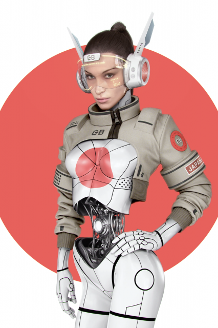 Bella Hadid 正式進軍元宇宙！聯手藝術家打造全新NFTs藝術品，變身性感科幻機械女王！