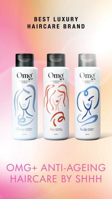 Best Luxury Haircare Brand：OMG+ Anti-ageing Haircare by SHHH 用96%以上純天然又具功效的配方 從根源喚醒髮絲