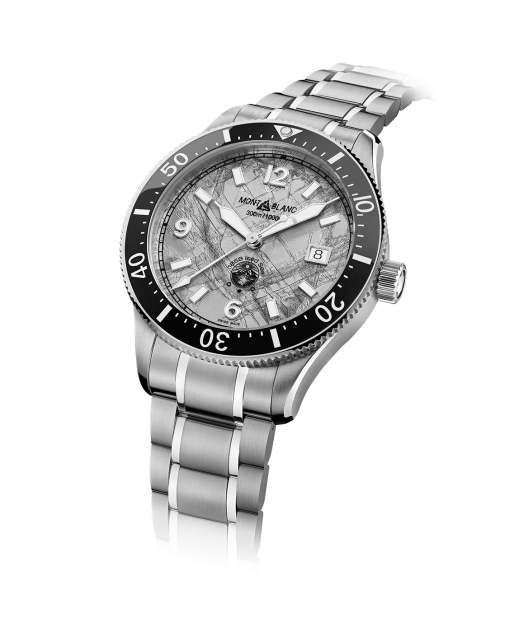 Watches and Wonders 2023｜Montblanc 1858 Iced Sea 日期顯示自動機械腕錶  推出全新灰色錶盤