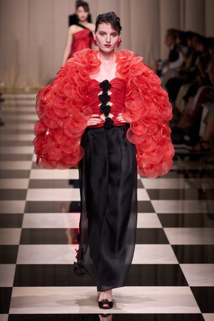 Armani Blooms On The Runway With Rose-Themed Couture Collection
