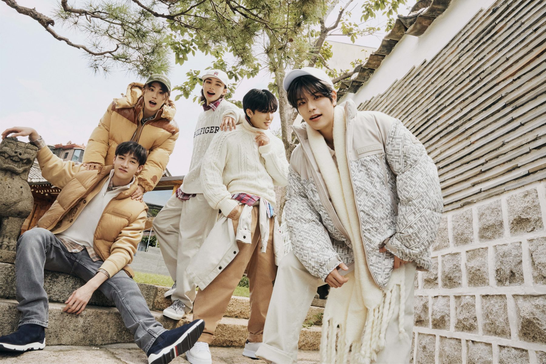 Stray Kids Cosy Up In Tommy Hilfiger Outerwear In Fall 2023 Campaign